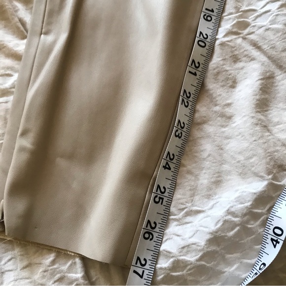 Zara faux leather cream leggings - Picture 8 of 9